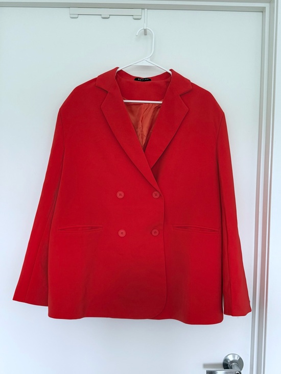 Beulah Jackets & Blazers - Beulah Vibrant Red/Orange Women's Blazer